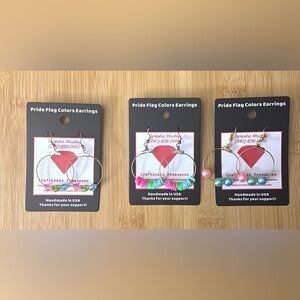 Polysexual Flag Colors Earrings